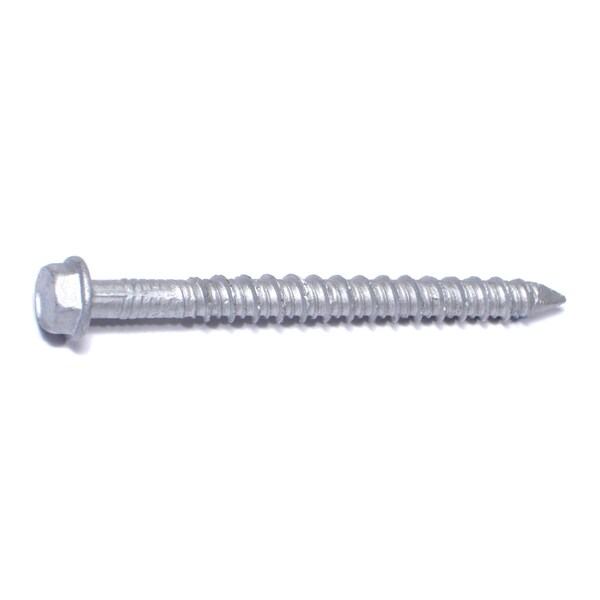 Tapcon Concrete Screw, 1/4" Dia., Hex, 2-3/4" L, 410 Stainless Steel 50 PK